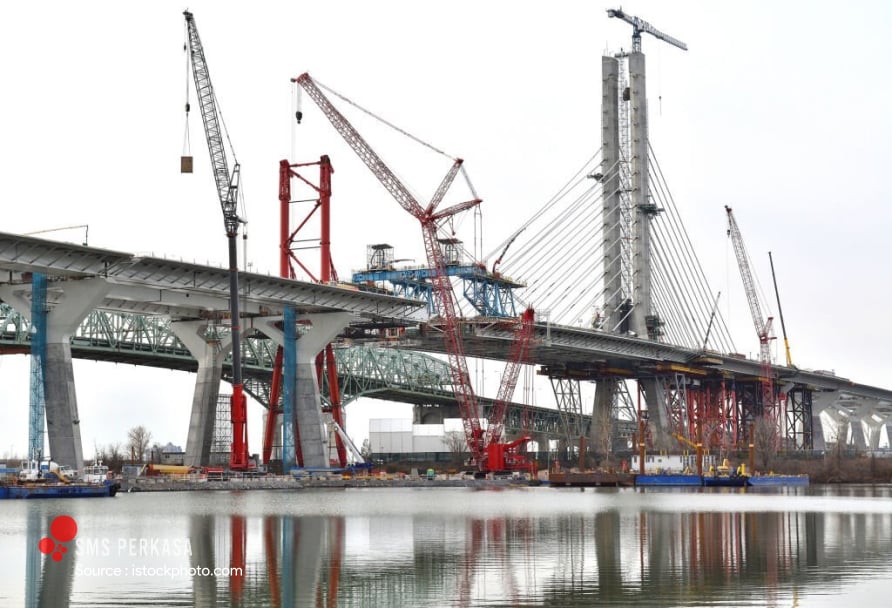 Contoh kegunaan besi beton ulir sebagai pembangunan jembatan