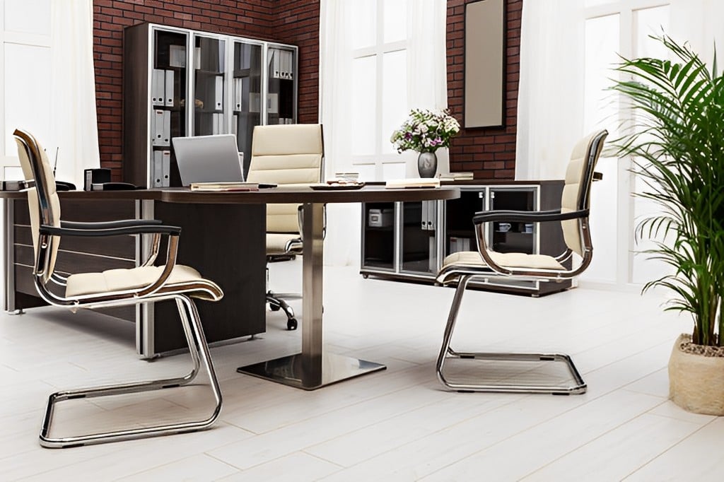 Furniture minimalis meja Stainless Steel
