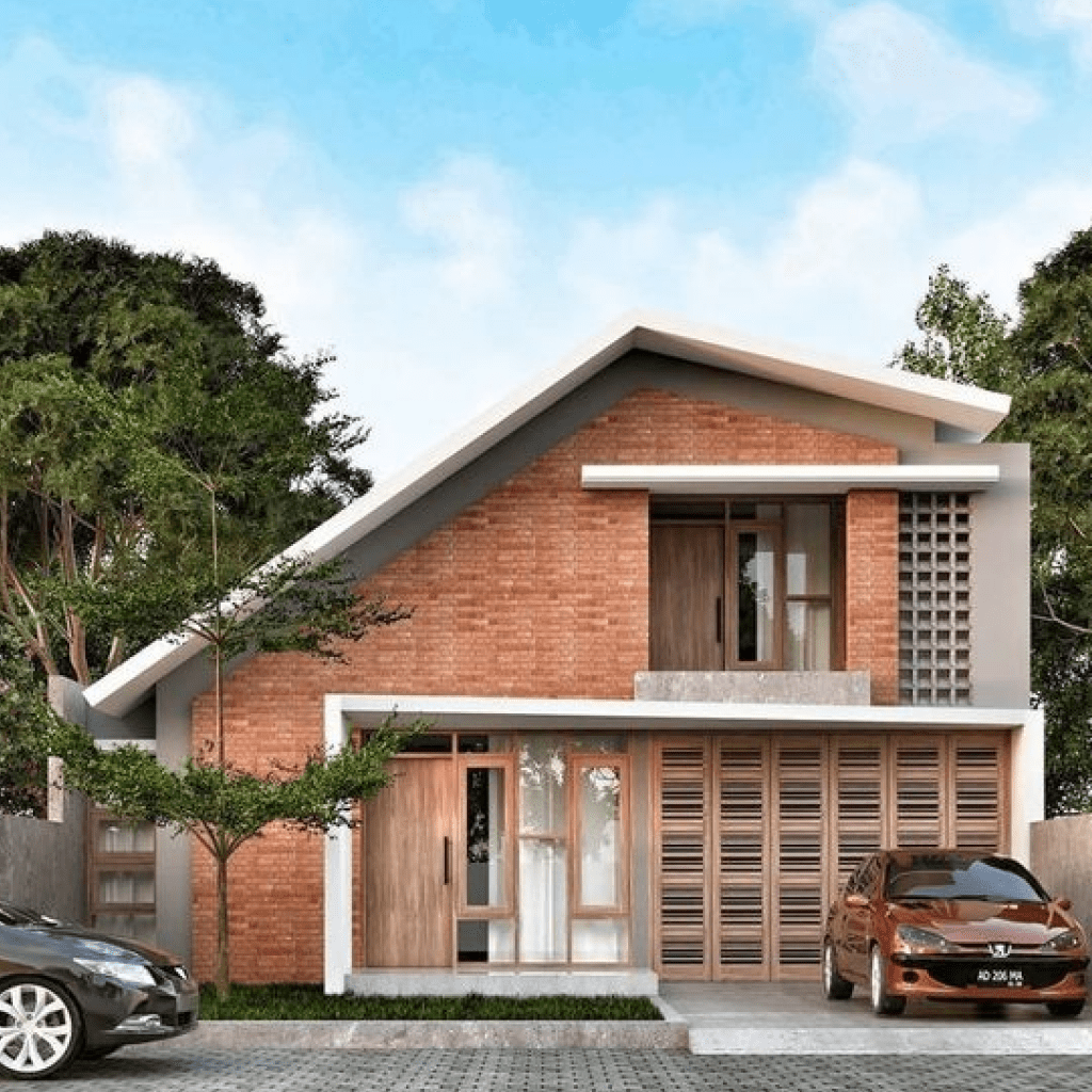 Rumah Minimalis dengan Dinding Bata Ekspos