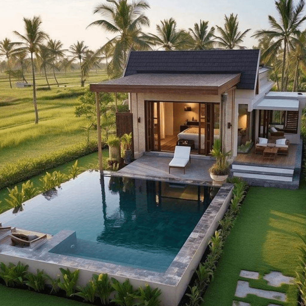 Rumah dengan Kolam Renang Kecil