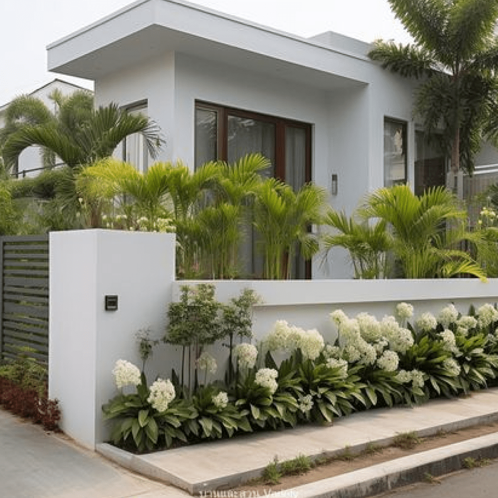 rumah modern minimalis dengan Pagar Minimalis