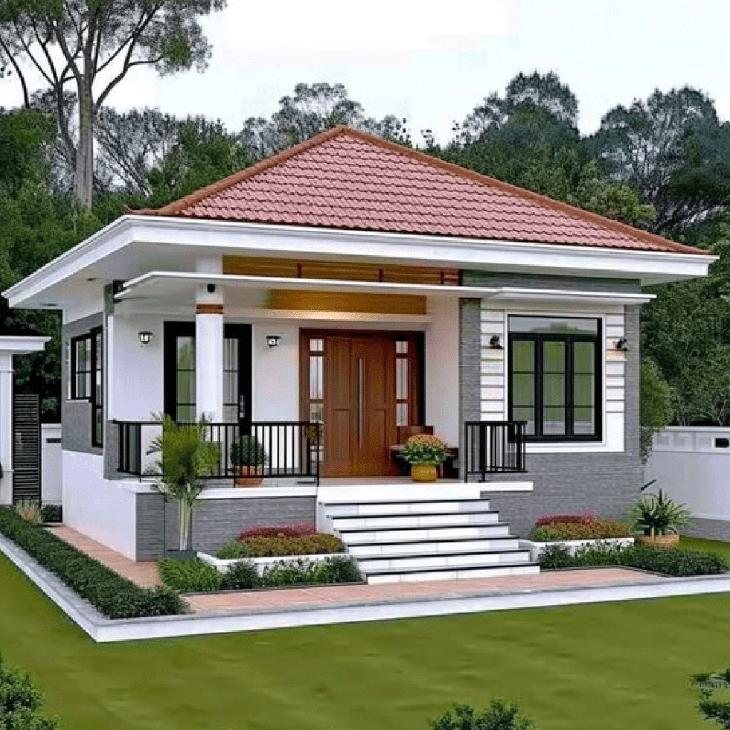 Rumah dengan Pintu Kayu Besar