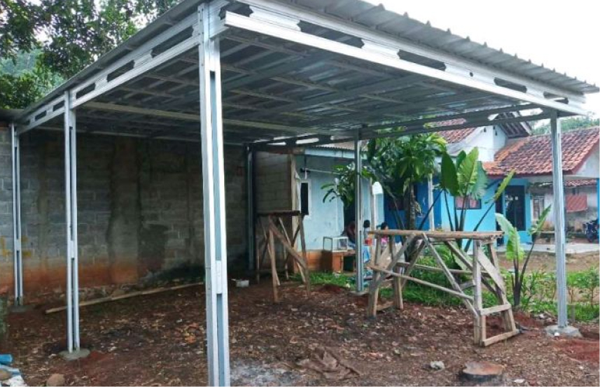 Tiang Kanopi Baja Ringan