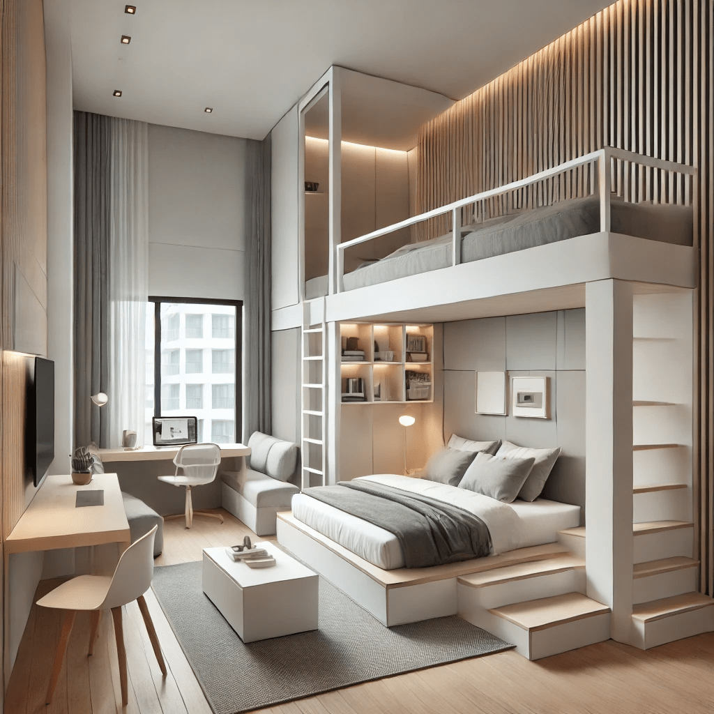 Desain Kamar Tidur dengan Mezzanine