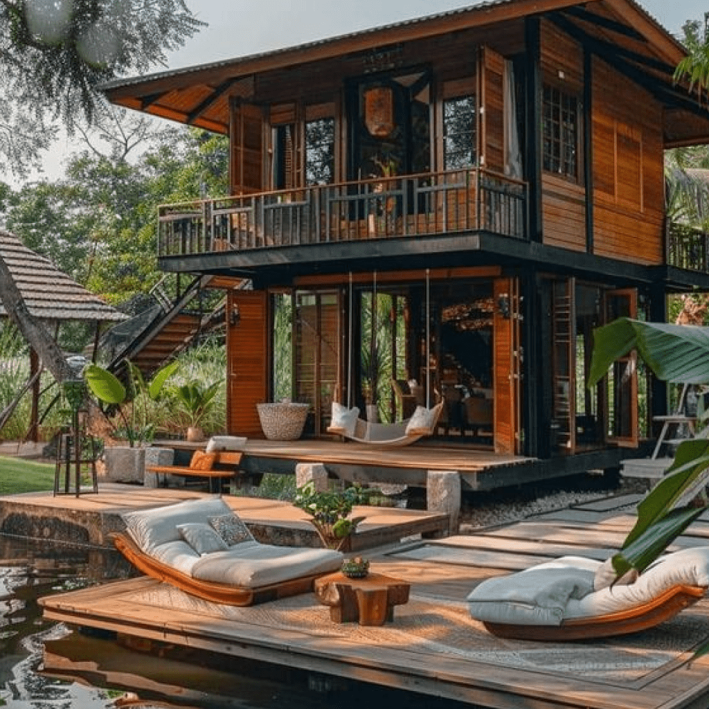 Kayu sebagai material bangunan rumah alami