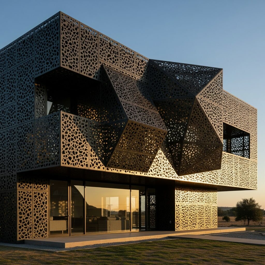 Fasad rumah dari besi