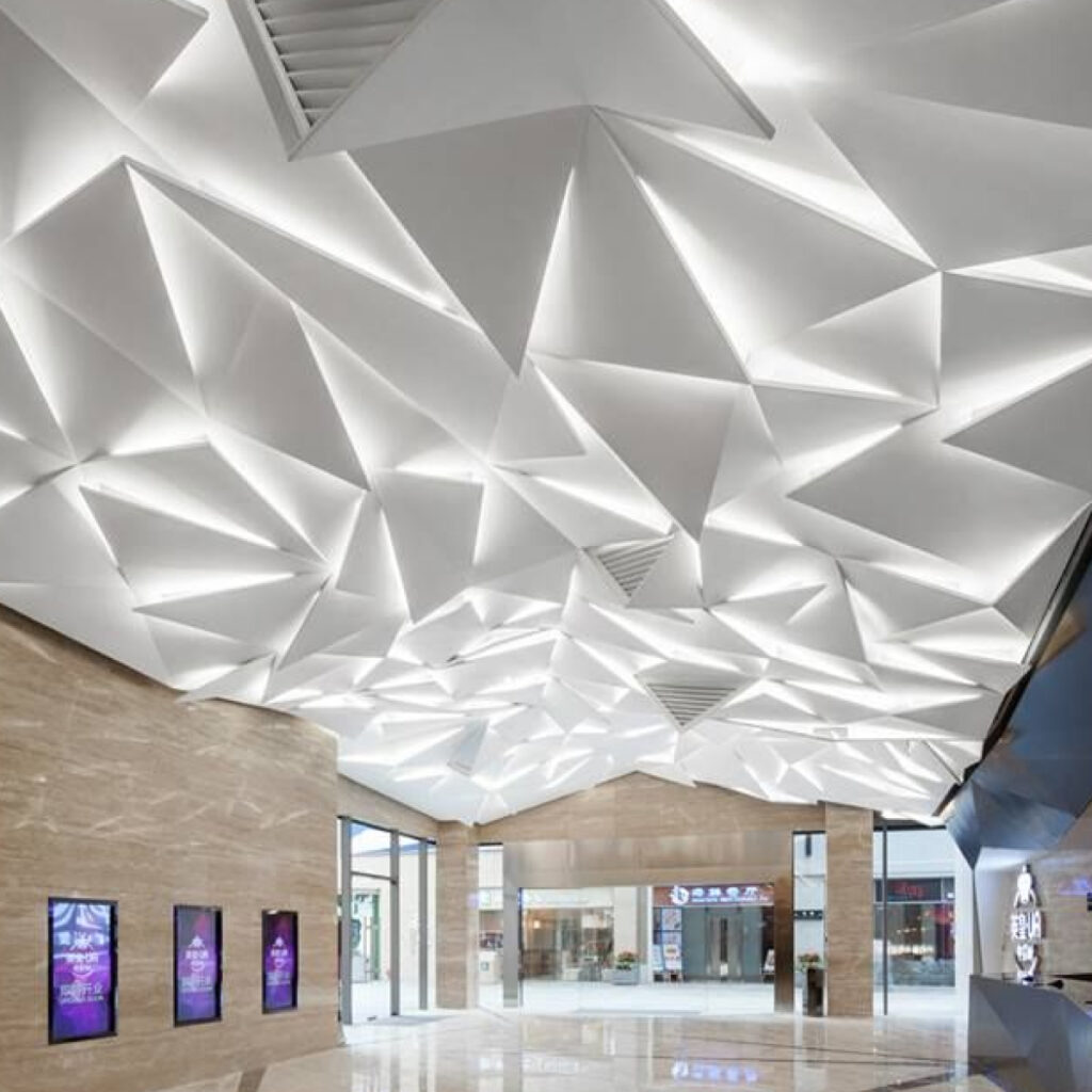 Plafon Geometris atau 3D