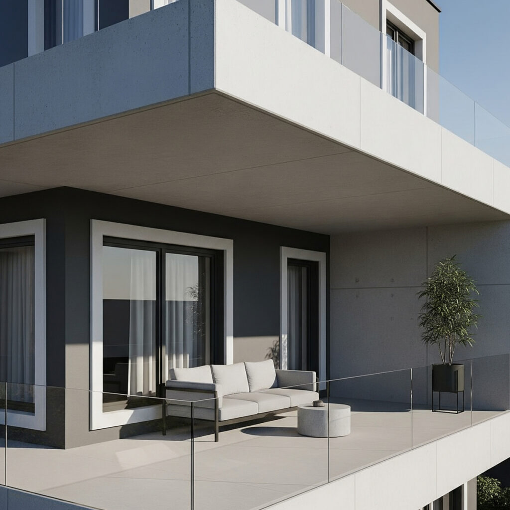 Model Dak Teras Rumah Dak Beton Ekspos Polos