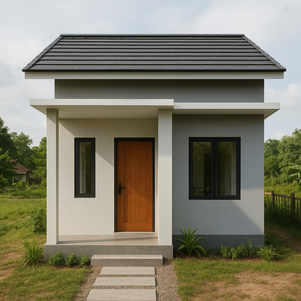 Rumah Sederhana 6x9 di Kampung Gaya Minimalis Modern Elegan