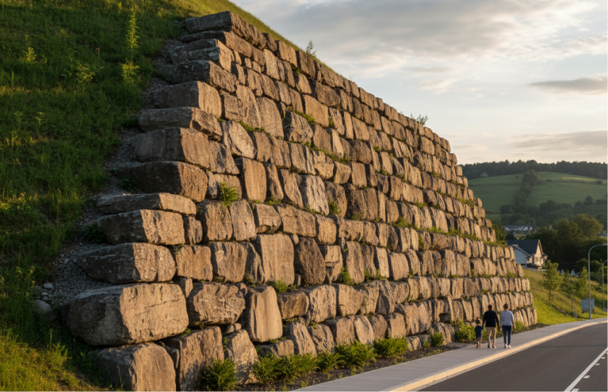 Retaining Wall Dinding Gravitasi (Gravity Walls)