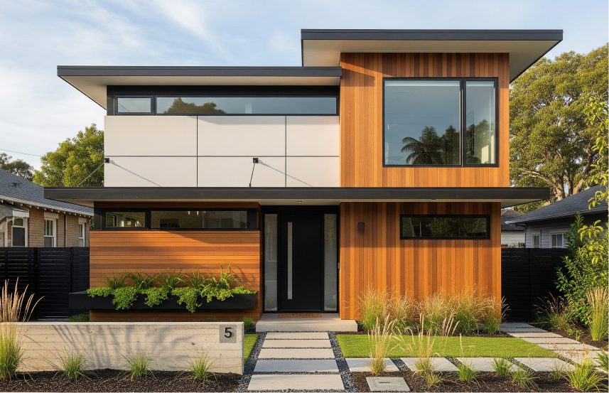 Rumah 2 Lantai Mungil Cantik Gaya Modern & Populer