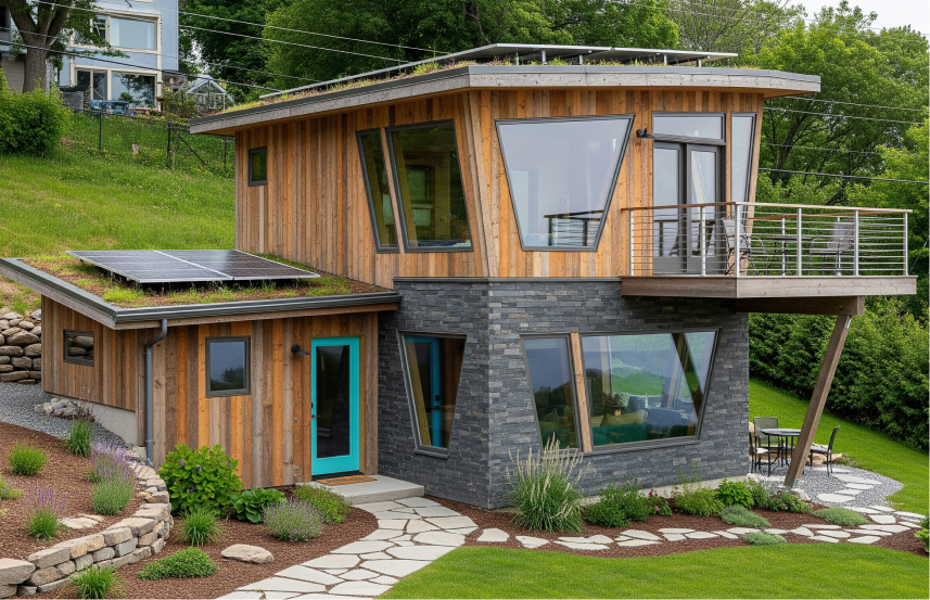 Rumah 2 Lantai Mungil Cantik Konsep Fungsional & Unik