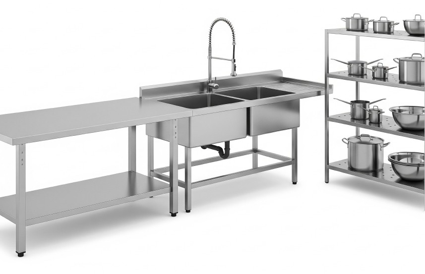 Bahan Kitchen Set yang Bagus dan Awet Stainless steel: Standar Profesional untuk Higienitas
