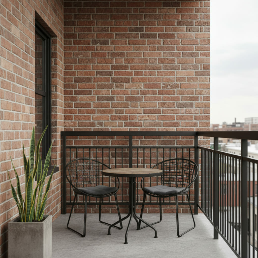 Balkon Gaya Industrial Modern