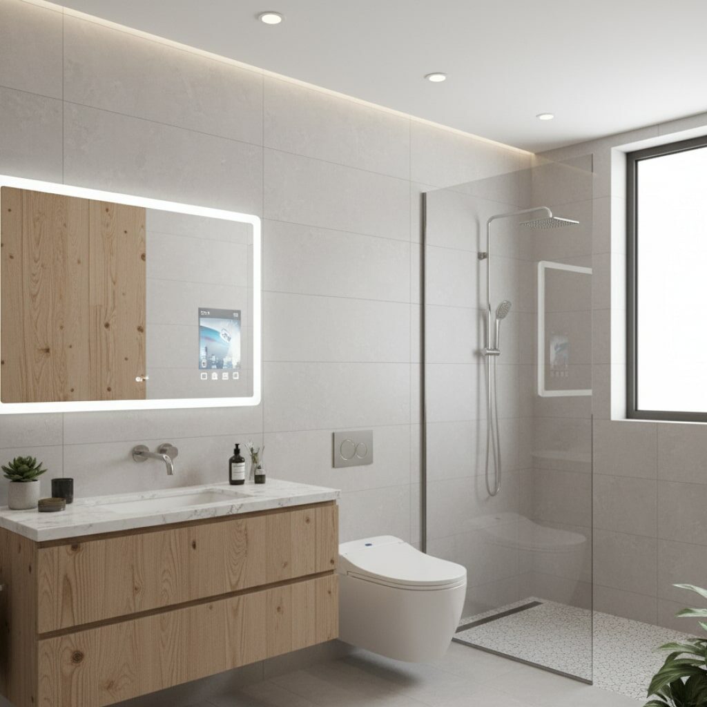 Kamar Mandi Estetik dengan Teknologi Cerdas dan Keberlanjutan