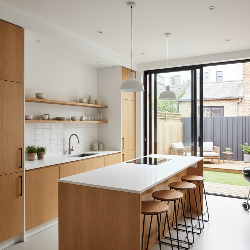 Layout Efisien dan Furnitur Multifungsi: Kitchen Island sebagai Meja Makan Informal