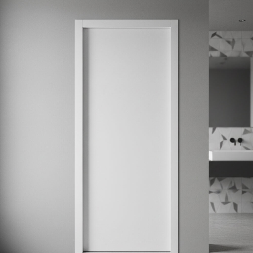 Pintu Kamar Mandi Tren Desain Minimalisme & Garis Tegas