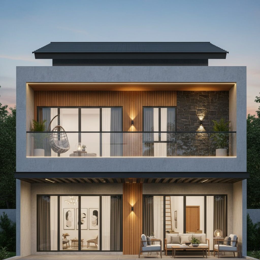 Rumah Balkon dan Teras