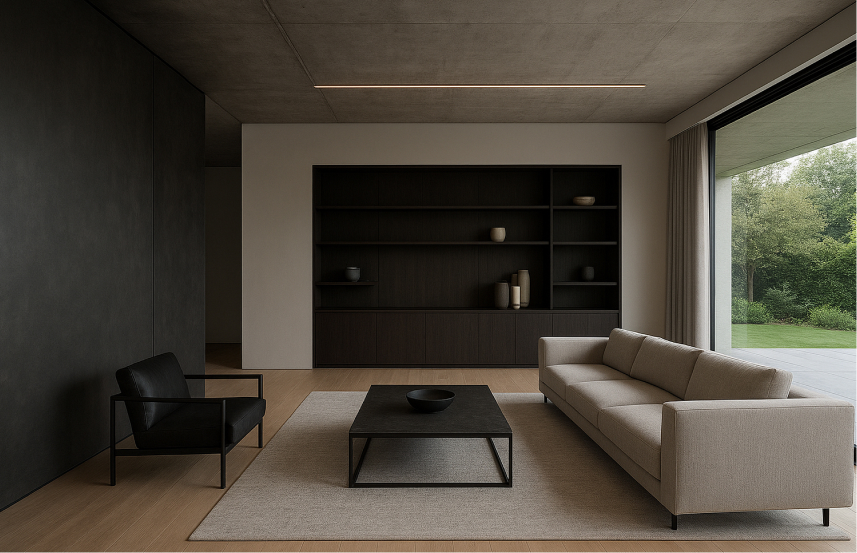 Rumah Mewah Modern Interior Minimalis dengan Material Premium