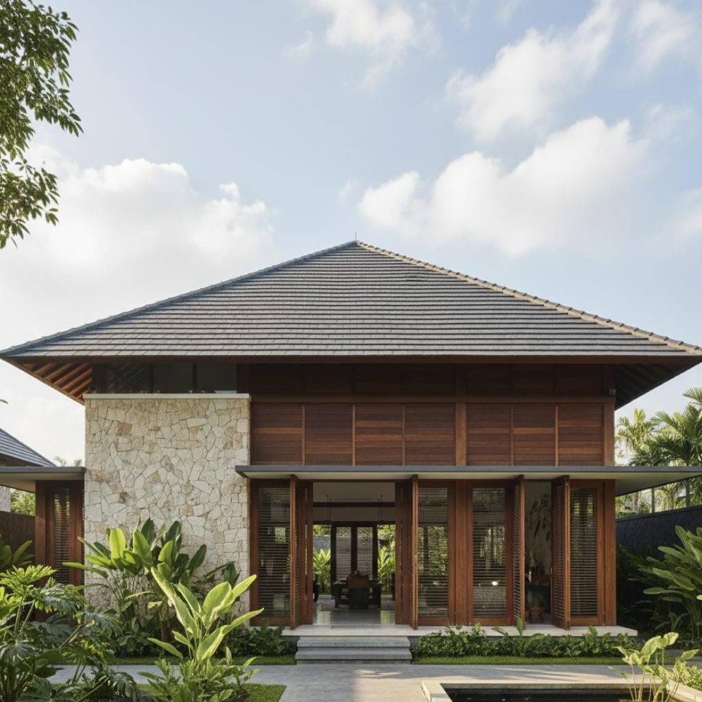 Rumah Sederhana Gaya Tropis Modern