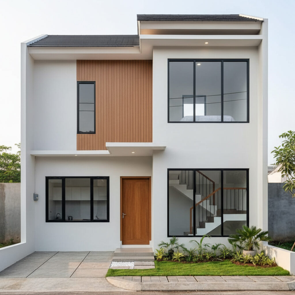 Rumah Tingkat 2 Minimalis pada Lahan Terbatas