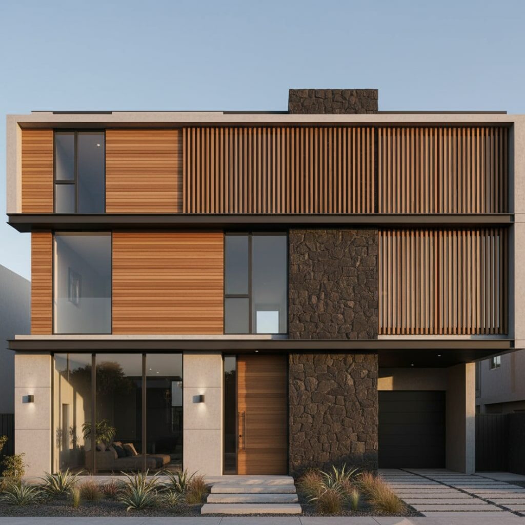 Rumah Tingkat Minimalis Fasad Dinamis