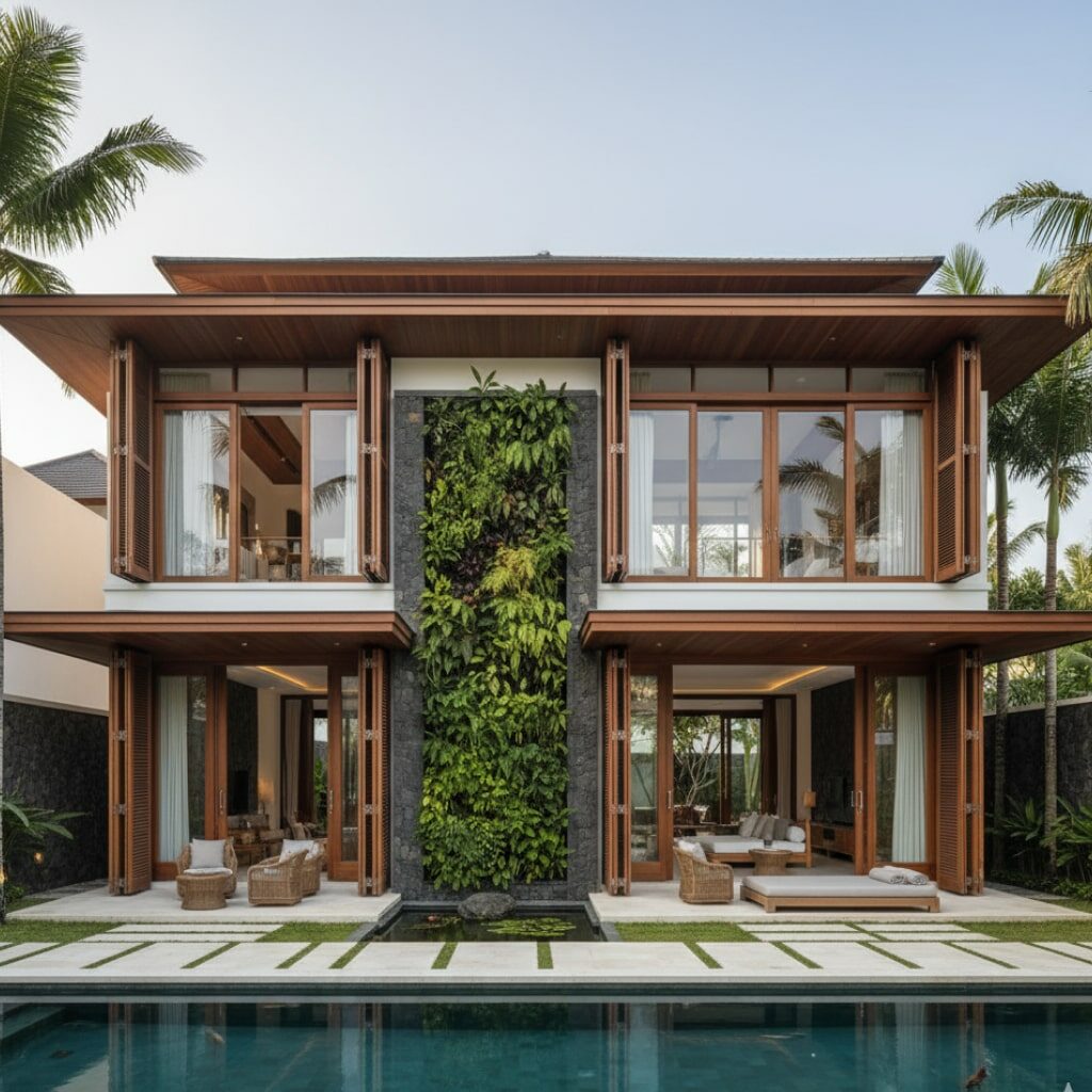 Rumah Tingkat Minimalis Gaya Tropis Modern