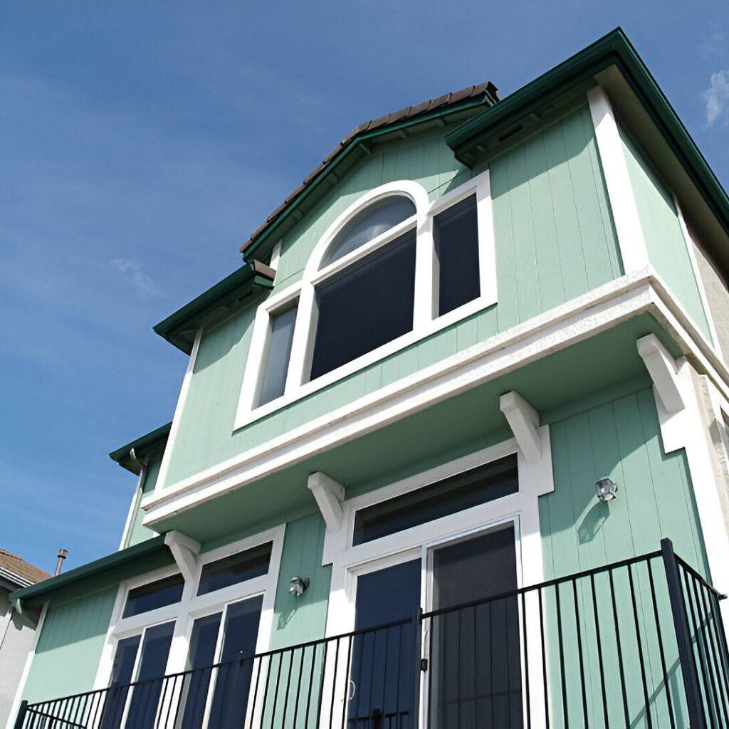 Warna Cat Luar Rumah Biru Muda & Hijau Pastel