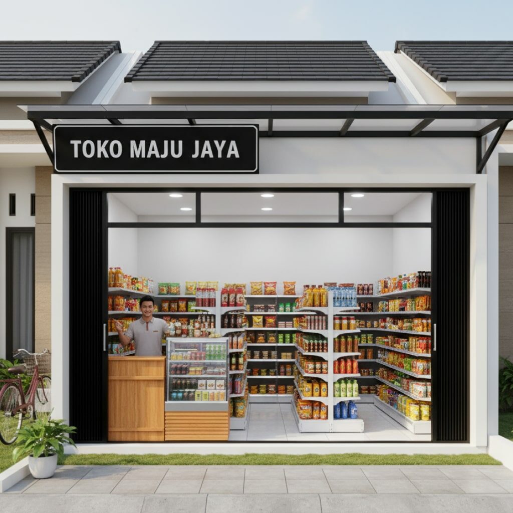 Contoh Sukses Toko Kelontong Desain Warung Kecil Depan Rumah