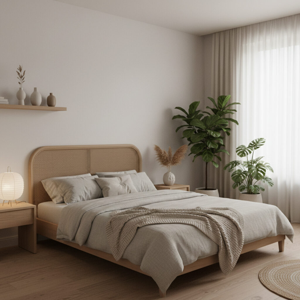 Desain Interior Kamar Gaya Japandi Perpaduan Timur dan Skandinavia