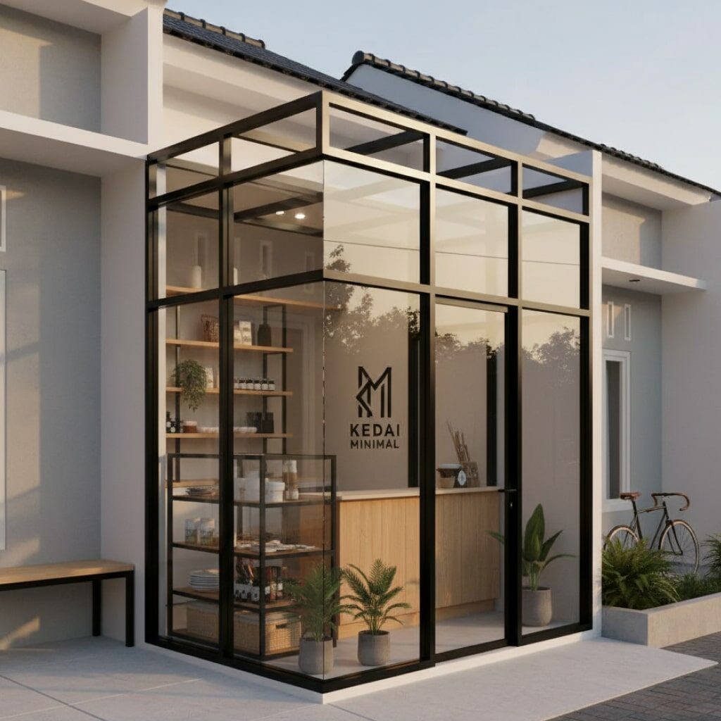 Desain Warung Kecil Depan Rumah Minimalis Modern