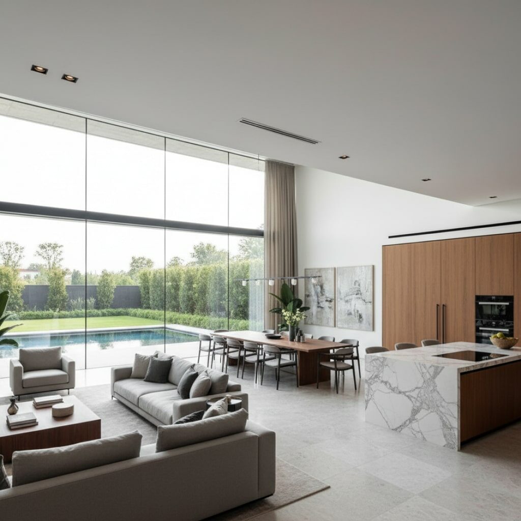 Hunian Mewah Tata Ruang Terbuka (Open-Plan)