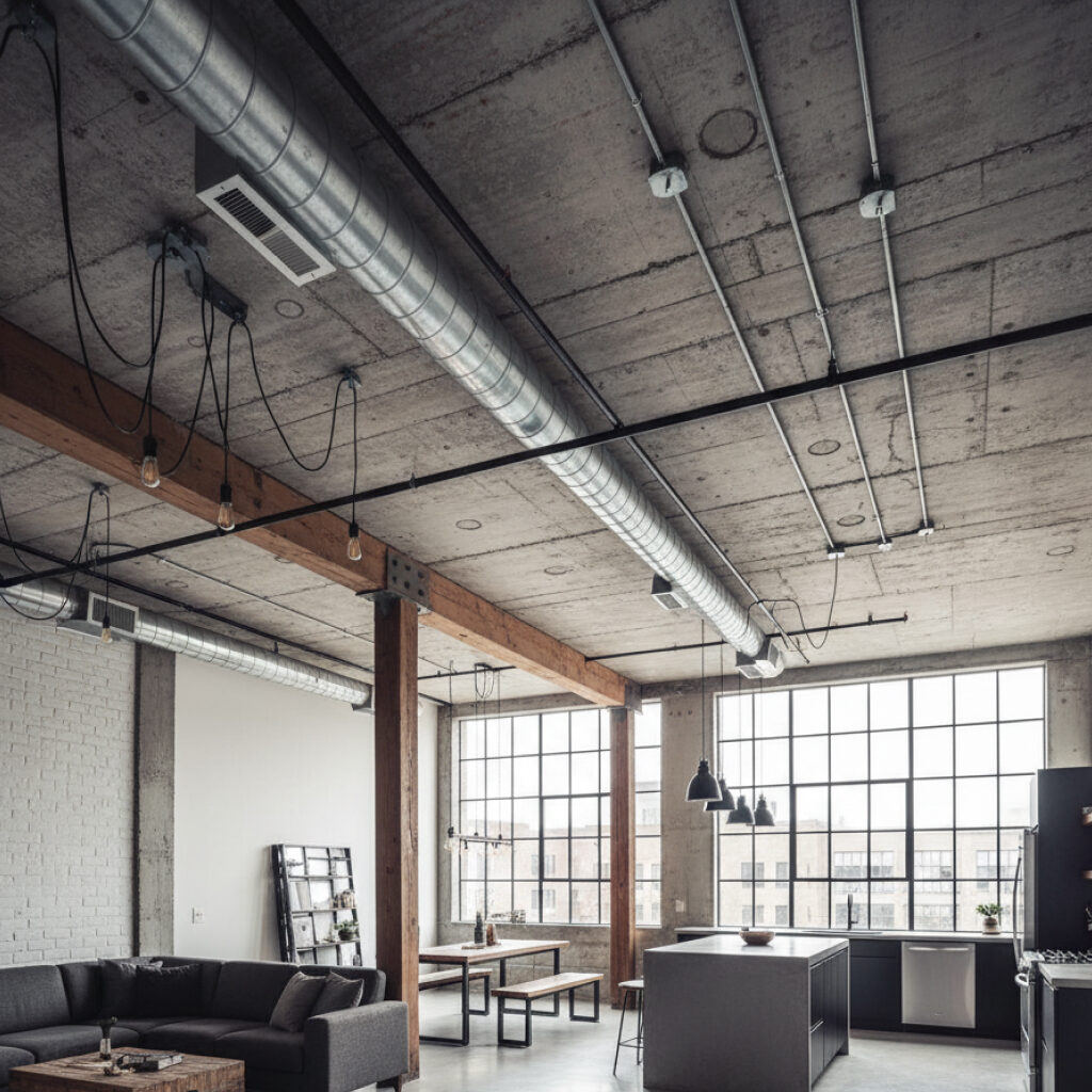 Plafon Ekspos (Exposed Ceiling)