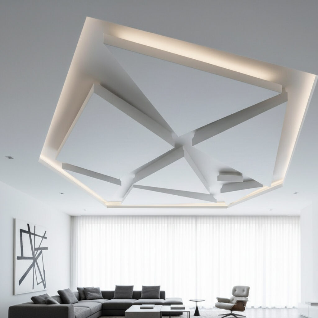 Plafon Geometris dan Asimetris