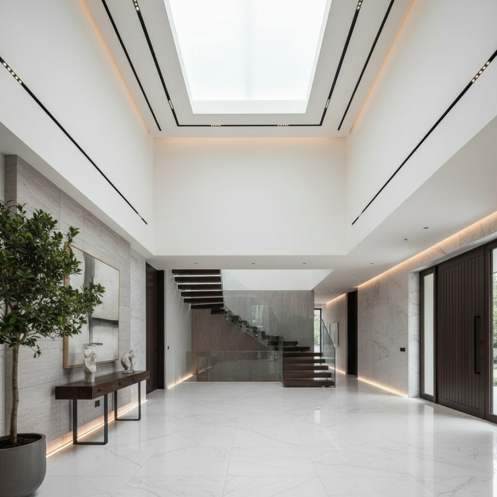 Rumah Mewah dengan Foyer yang Luas sebagai Ruang Transisi