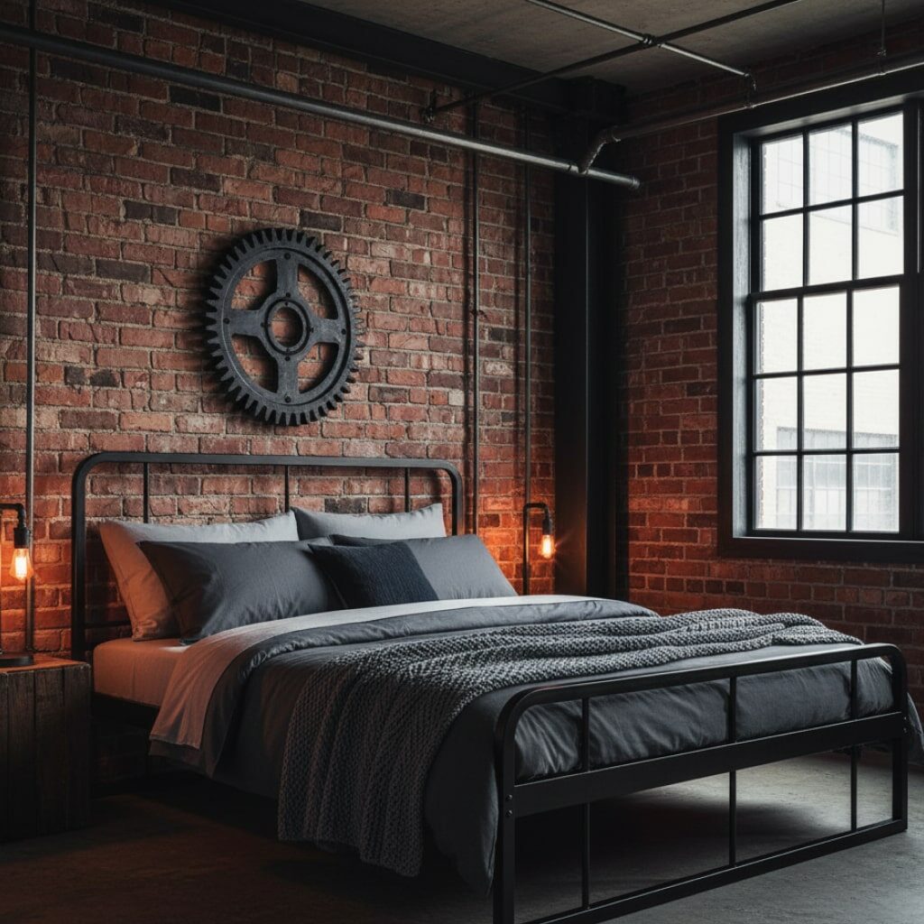 Tempat Tidur Ideal Gaya Industrial
