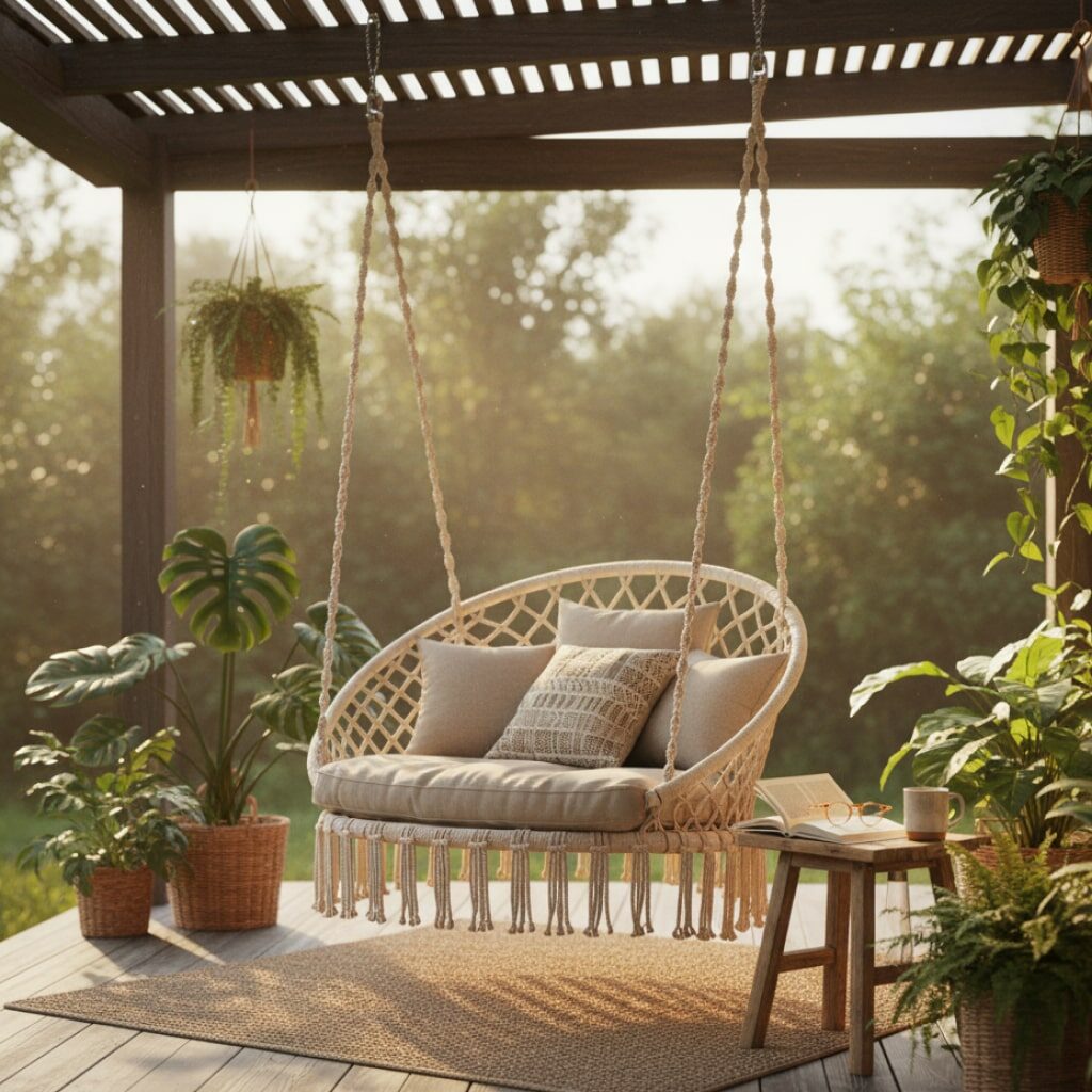 Teras dengan Ayunan atau Hammock