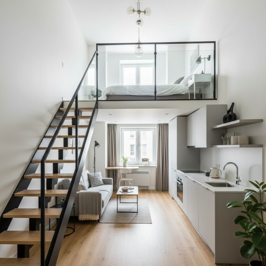 Desain Kontrakan 3x6 dengan Mezzanine