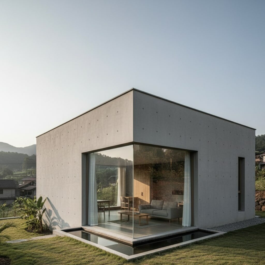 Rumah Sederhana di Desa Terbaru Desain Minimalis dengan Jendela Besar