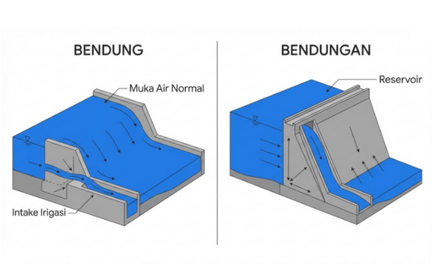 Bendung vs Bendungan