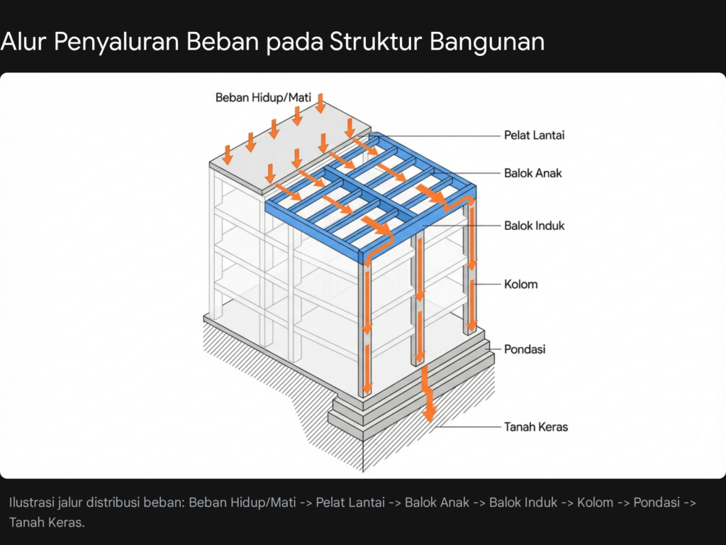 Alur Penyaluran Beban oada Struktur Bangunan