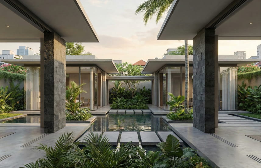 Hunian Modern Estetik Konsep Bale