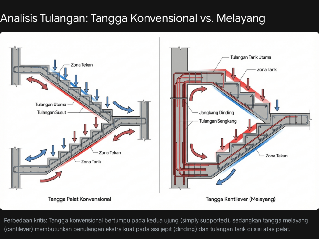 Tangga konvensional vs tangga melayang