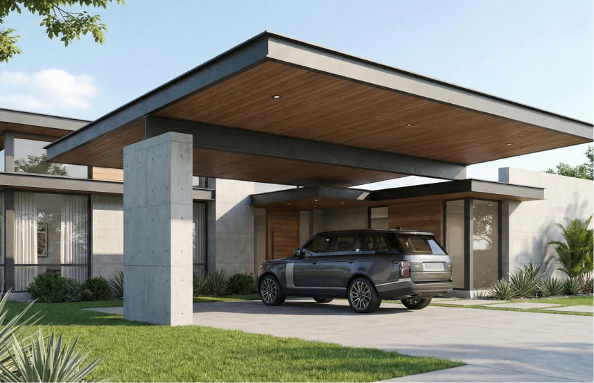 Carport Model Kantilever (Melayang)