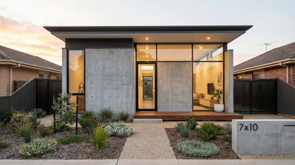 Inspirasi Desain rumah 7x10 yang minimalis