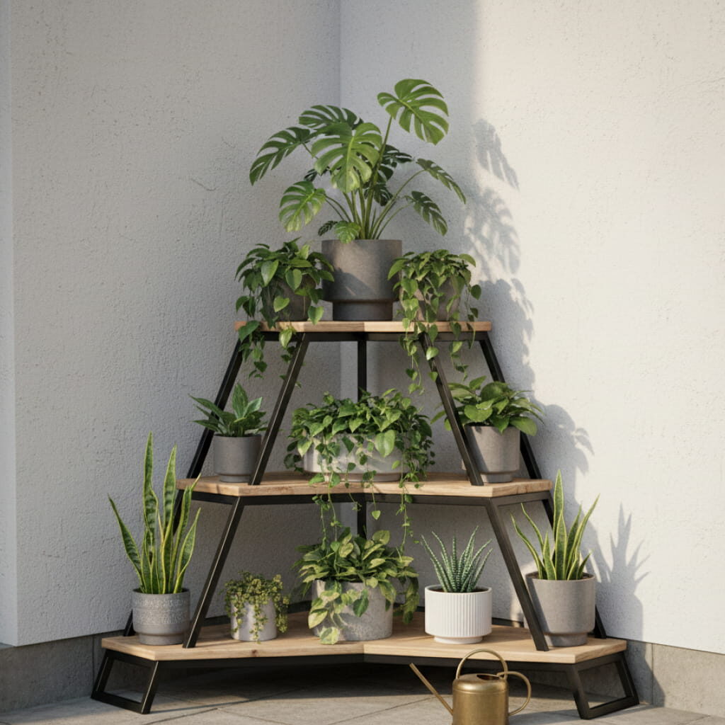 Rak Sudut Bertingkat (Corner Tiered Stand)