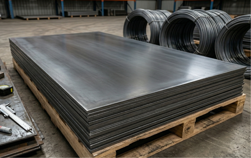 Tumpukan Plat besi hitam